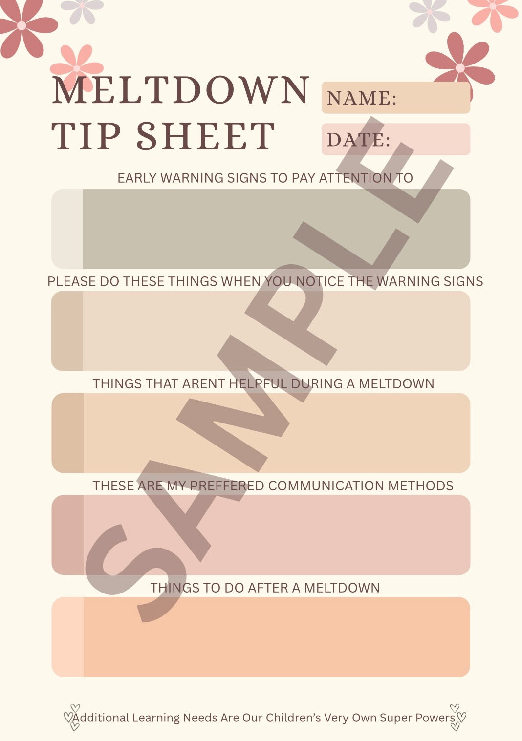MELTDOWN TIP SHEET